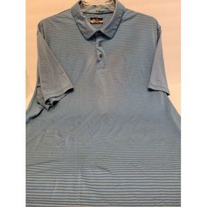 Ben Hogan Men's Polo Shirt Short Sleeve‎ Performance Blue White Size XL